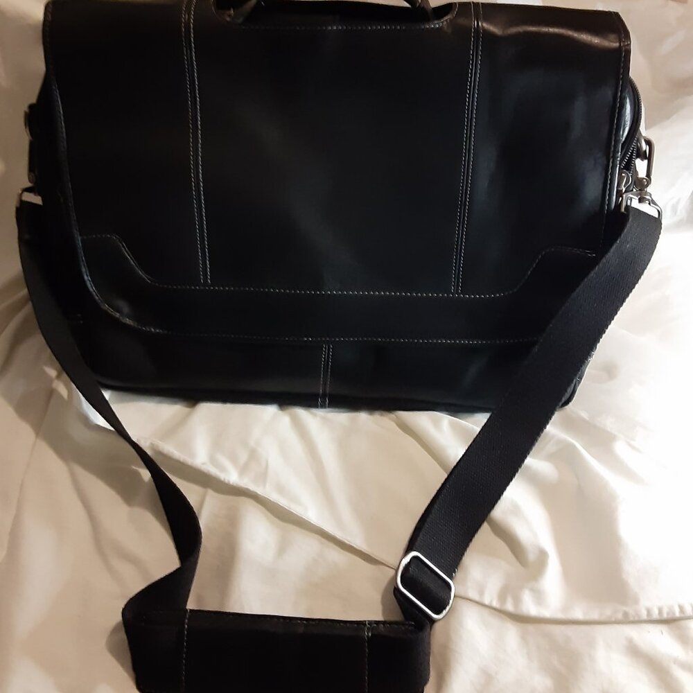 Pelle Studio Soft Leather Bag Tote Laptop Briefcase Quality RFID Black Unisex